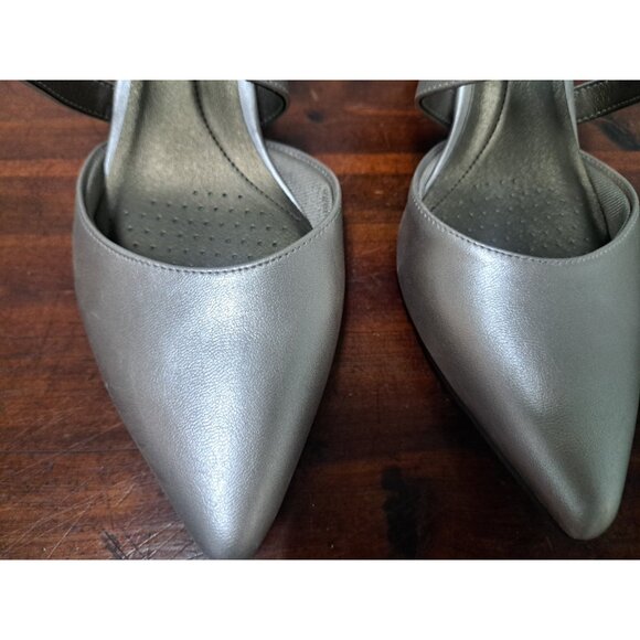 LifeStride Rose Gold Strappy Dress Shoes Heels 8.5 M Soft System Heel Pre Owned - Picture 3 of 9